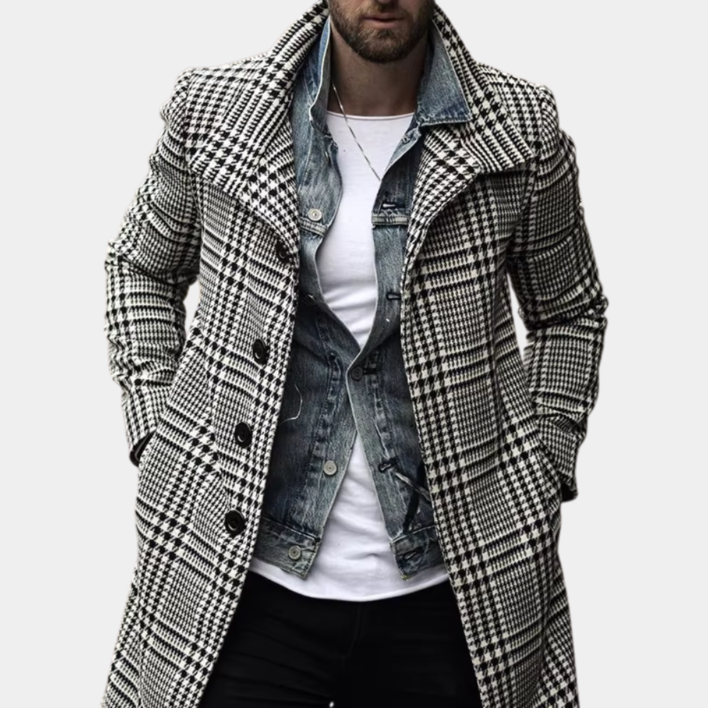 Gavin - Check Long Coat