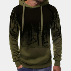 Kenneth - Hoodie with Faded Print — Green