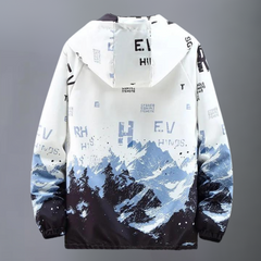 Vincent - Mountain Print Hooded Jacket