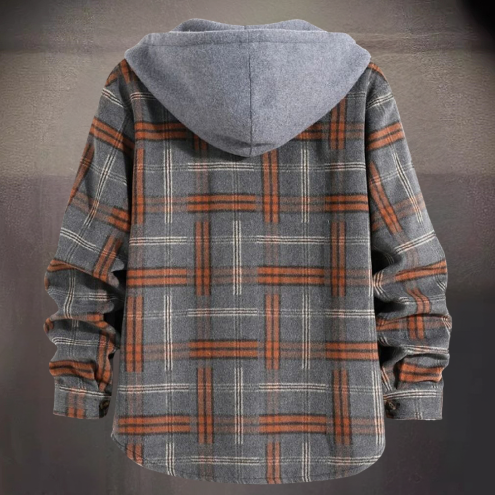 Vernon - Plaid Hooded Shirt Jacket