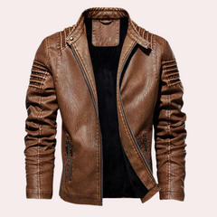 Fletcher - Quilted Sleeve Leather Jacket