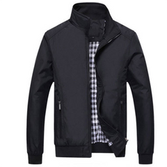 Sullivan - Casual Jacket with Check Lining — Black