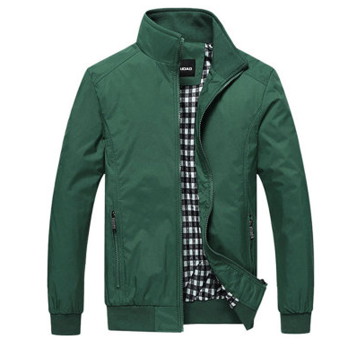 Sullivan - Casual Jacket with Check Lining — Green