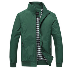 Sullivan - Casual Jacket with Check Lining — Green