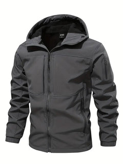 Robert - Soft Shell Hooded Jacket — Grey