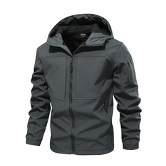 Robert - Soft Shell Hooded Jacket — Navy blue