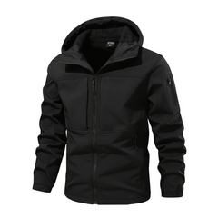 Robert - Soft Shell Hooded Jacket — Black
