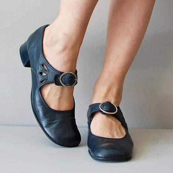 Clementine - Mary Jane Flats with Buckle