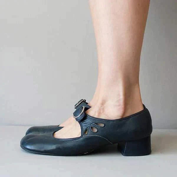 Clementine - Mary Jane Flats with Buckle