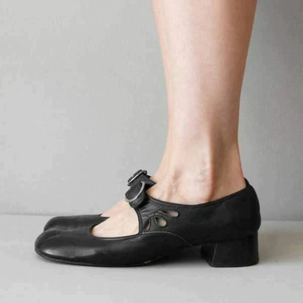 Clementine - Mary Jane Flats with Buckle