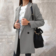 Addison - Tailored Longline Coat — Grey