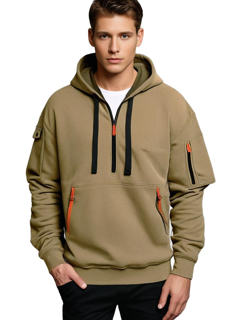 Roderick - Half Zip Hoodie with Pocket