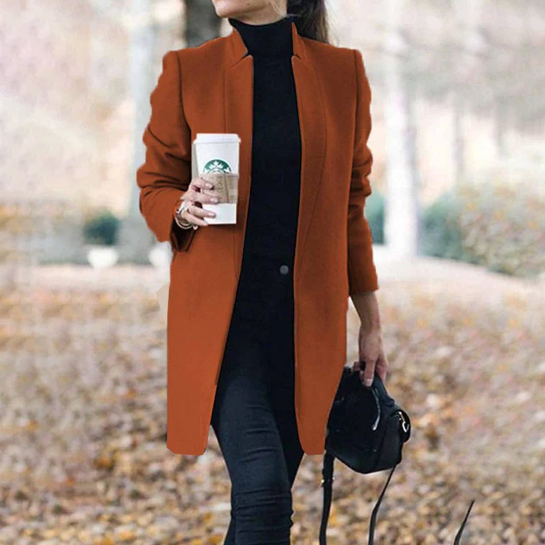 Maxine - Longline Blazer Coat — Caramel