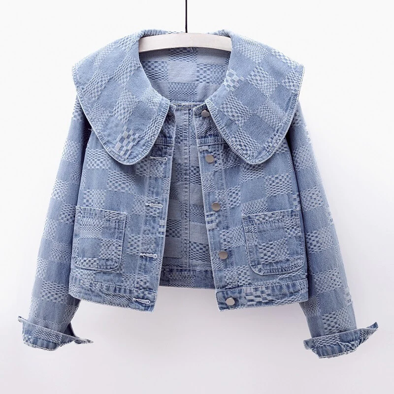 Sienna - Denim Jacket with Big Collar