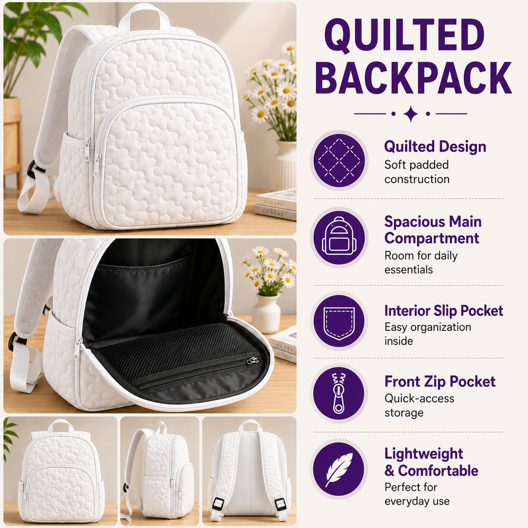 Arden - Palm Beach Quilted Backpack