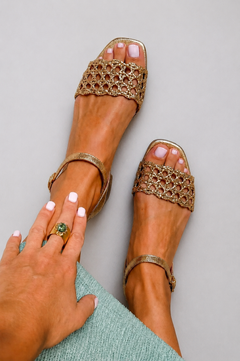 Callie - Woven Toe Post Sandals
