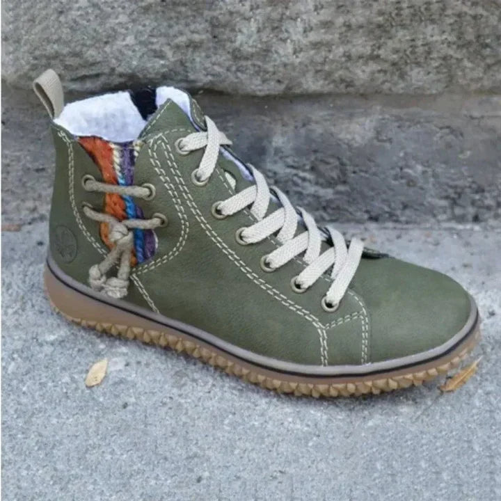 Johanna - Canvas Lace up High Tops — Green