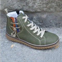 Johanna - Canvas Lace up High Tops — Green