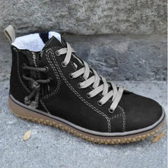 Johanna - Canvas Lace up High Tops — Black