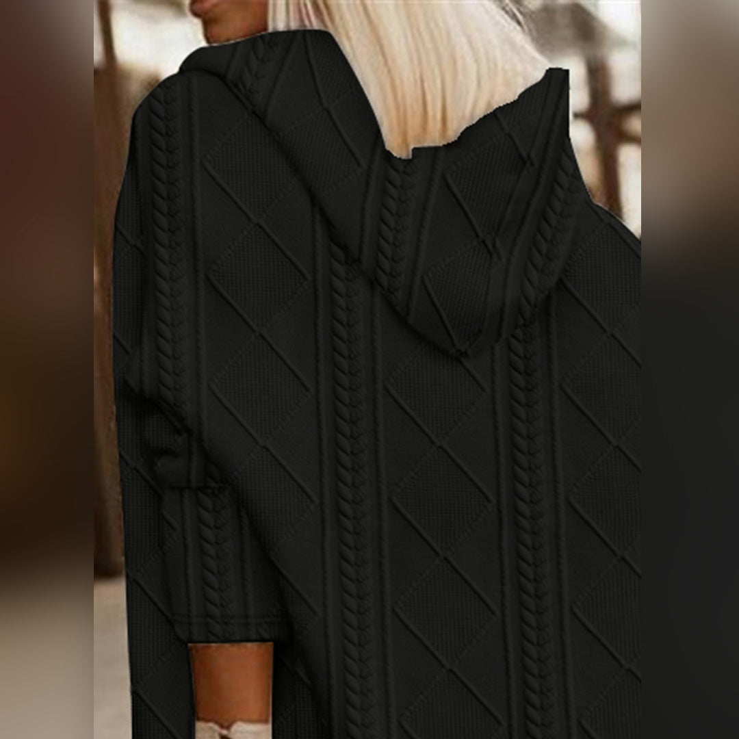 Gwyneth - Long Knit Hooded Cardigan
