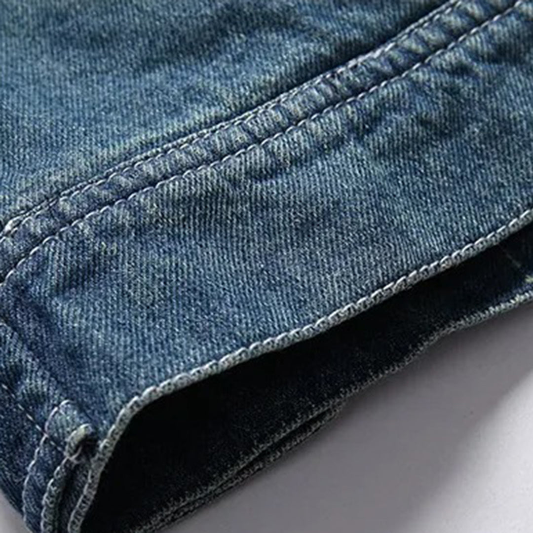 Roderick - Denim Jacket with Sherpa Collar