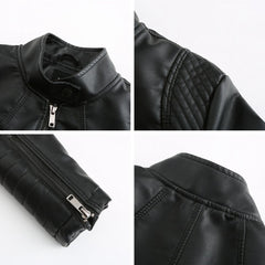Alberta - Faux Leather Moto Jacket