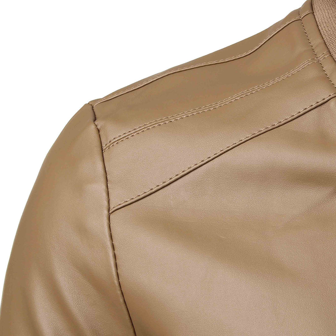Darren - Leather Bomber Jacket