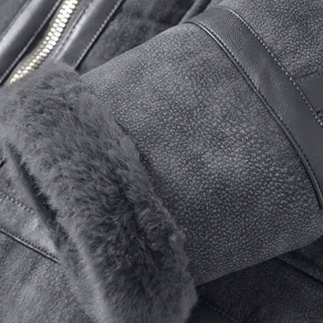 Simon - Suede Sherpa Jacket