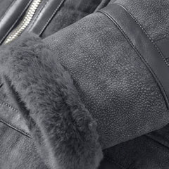 Simon - Suede Sherpa Jacket