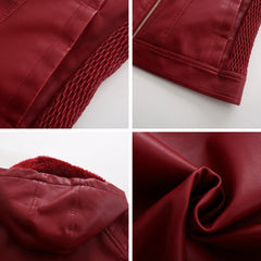 Roxanne - Hooded Faux Leather Jacket