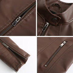 Alberta - Faux Leather Moto Jacket