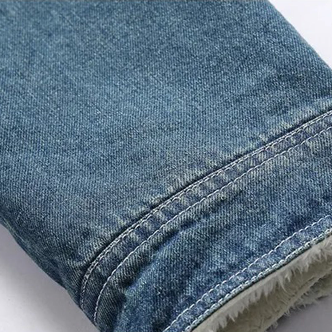 Roderick - Denim Jacket with Sherpa Collar