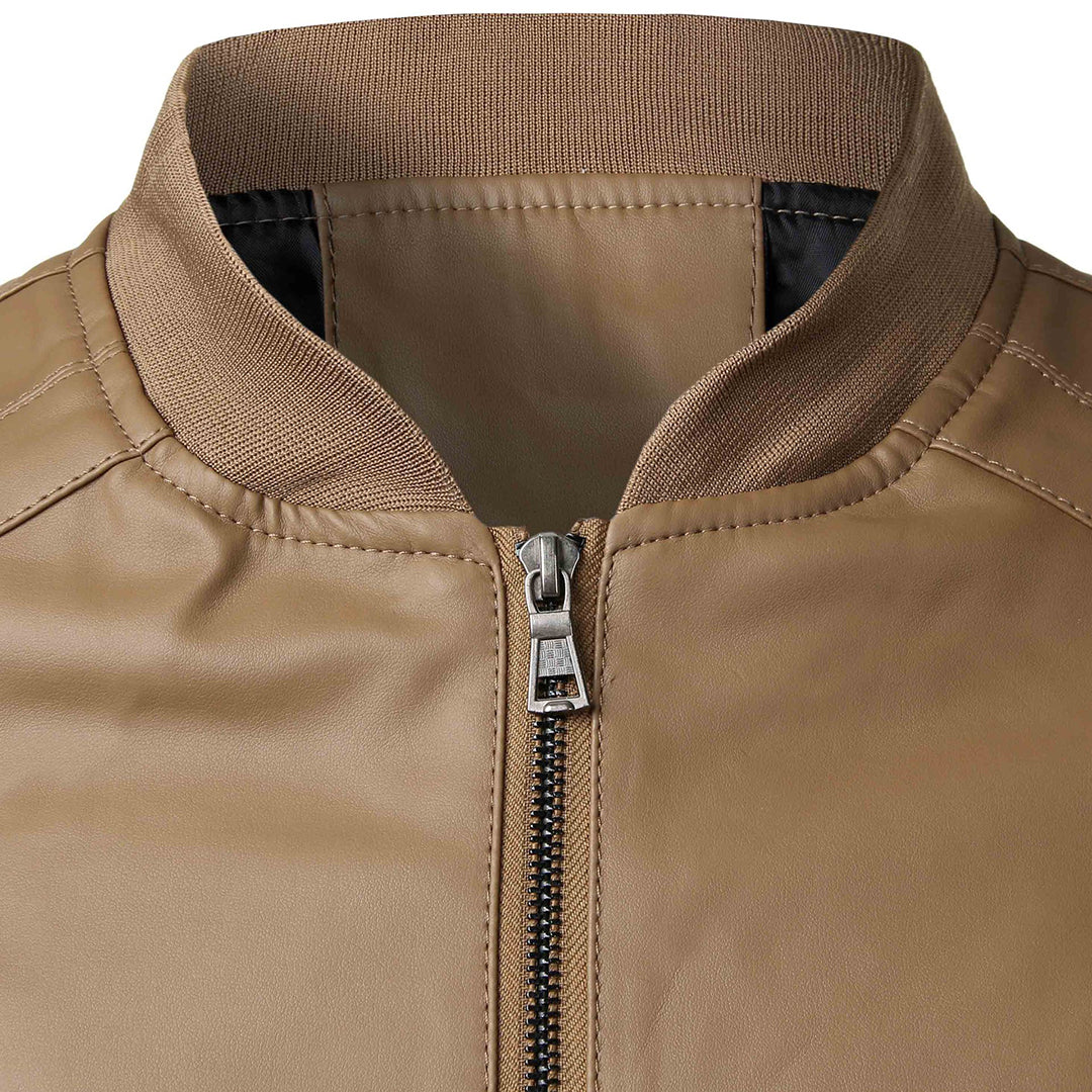 Darren - Leather Bomber Jacket