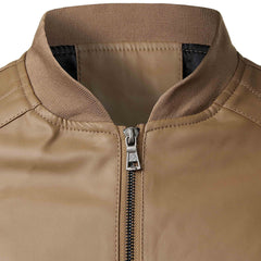 Darren - Leather Bomber Jacket
