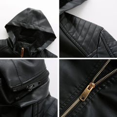 Roxanne - Hooded Faux Leather Jacket