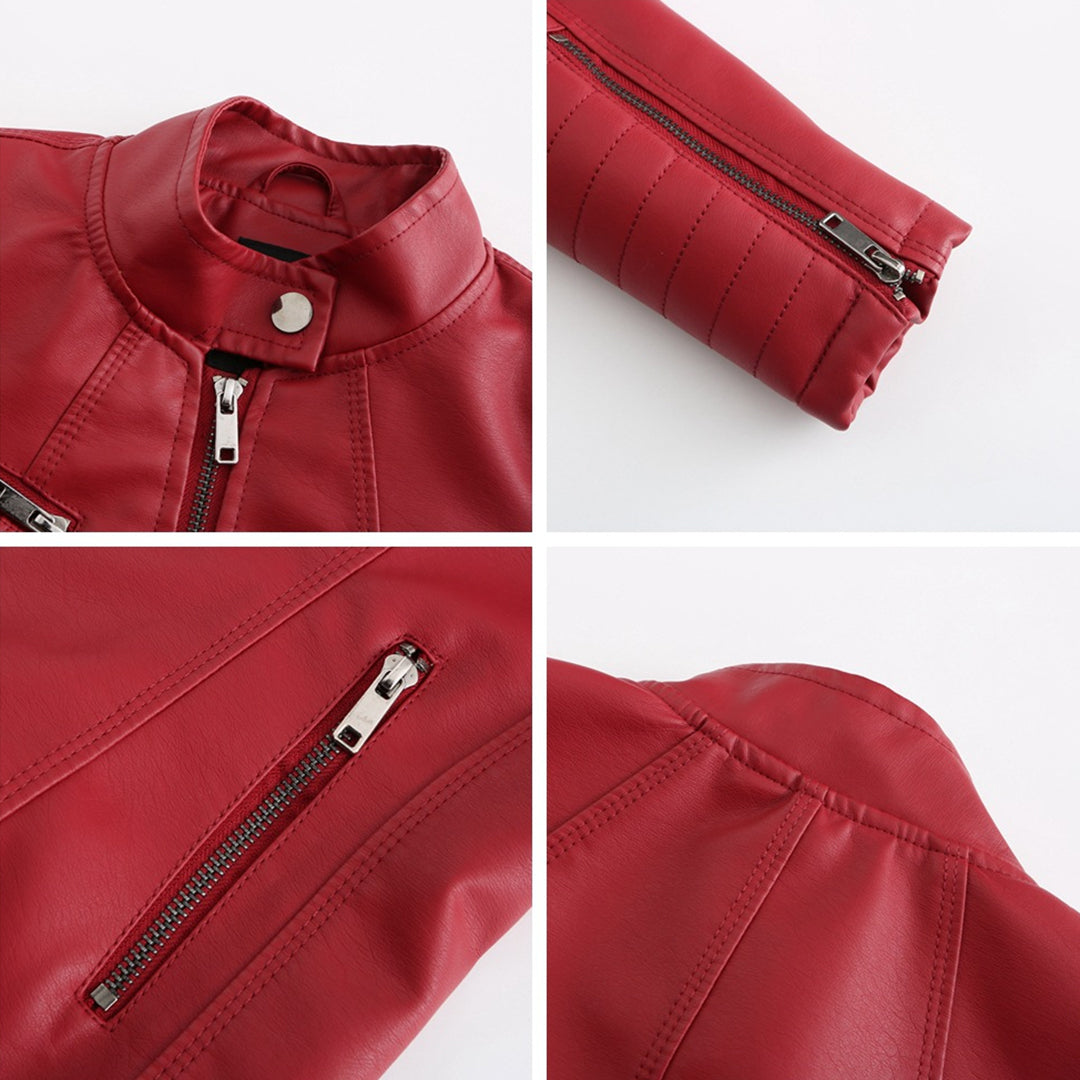 Alberta - Faux Leather Moto Jacket