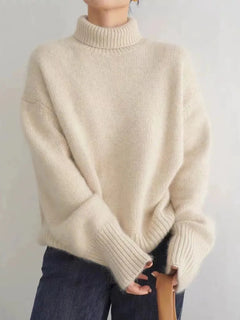 Zelda - Soft Knit Jumper with Wide Sleeves — Beige