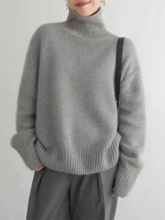 Zelda - Soft Knit Jumper with Wide Sleeves — Gray
