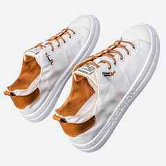 Zachary - Canvas Lace up Trainers — White