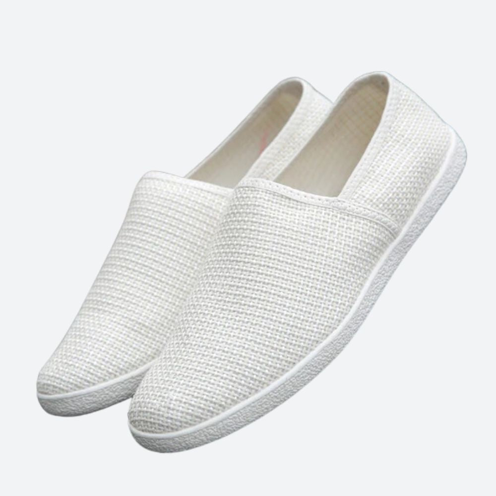 Gabriel - Woven Slip on Shoes — Beige