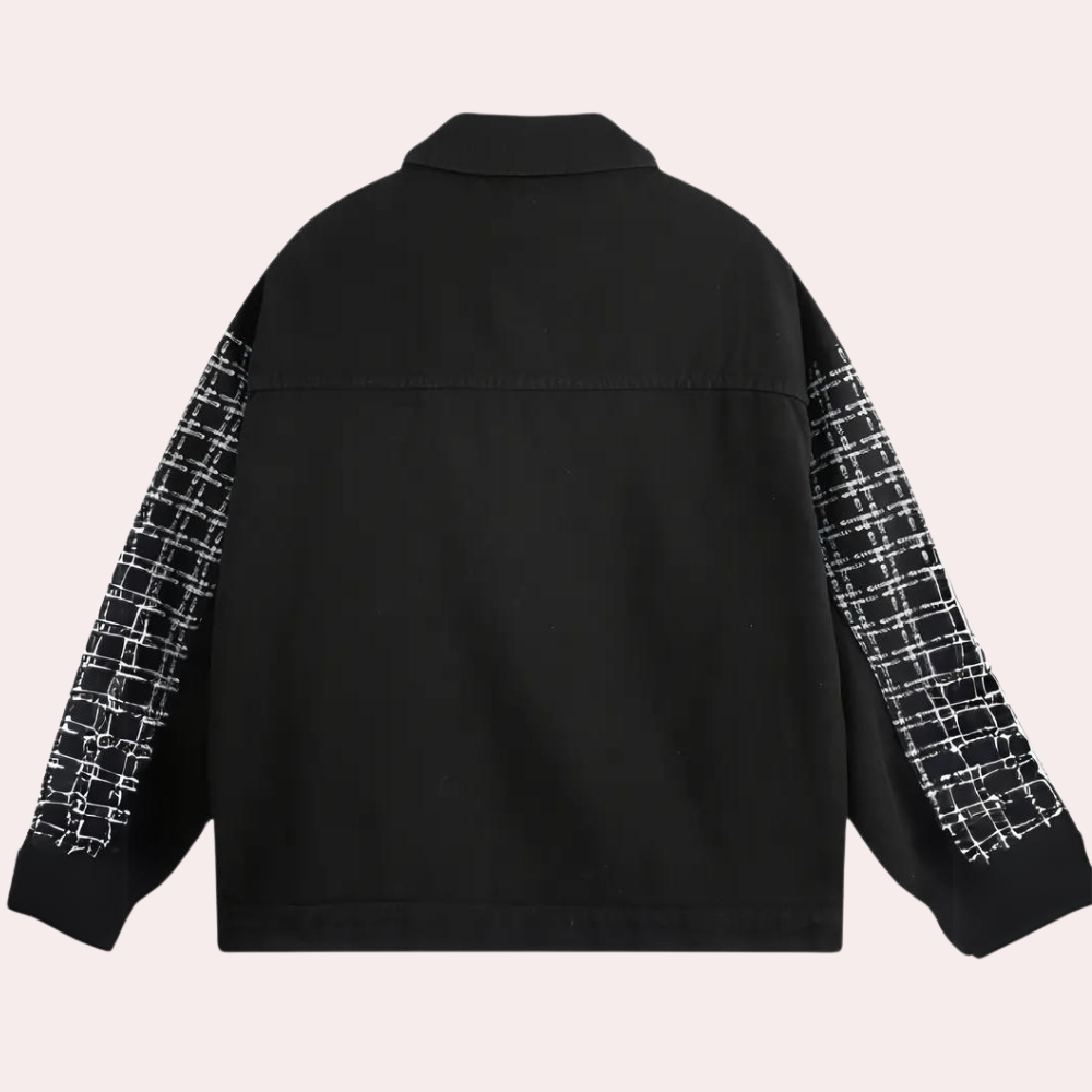 Grayson - Tweed Panel Trucker Jacket