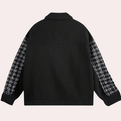 Grayson - Tweed Panel Trucker Jacket