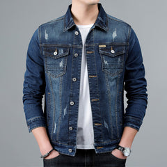 Stewart - Classic Denim Trucker Jacket — Dark blue