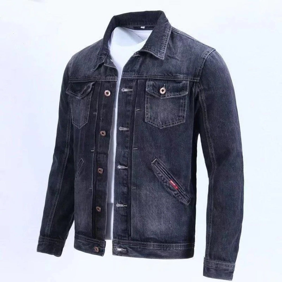 Donovan - Light Denim Trucker Jacket — Dark grey