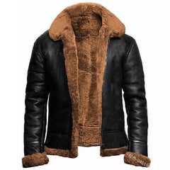 Dean - Shearling Aviator Coat — Brown