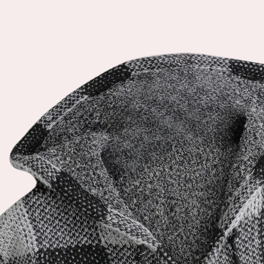 Stanley - Check Hooded Zip Cardigan