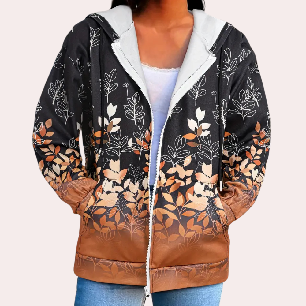 Florence - Floral Print Sherpa Hoodie