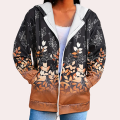 Florence - Floral Print Sherpa Hoodie