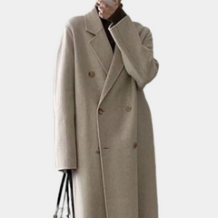 Willow - Long Wool Coat — Beige