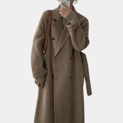 Willow - Long Wool Coat — Brown